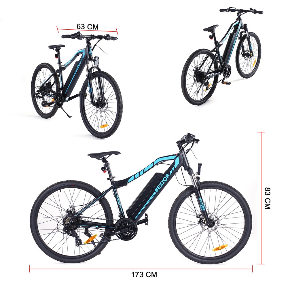 Bezior M1 Electric Bike 27.5 inch Tire 48V 12.5Ah Battery 80km Range 250W Brushless Motor 25km/h Max Speed Frame Shimano 7-speed Shift