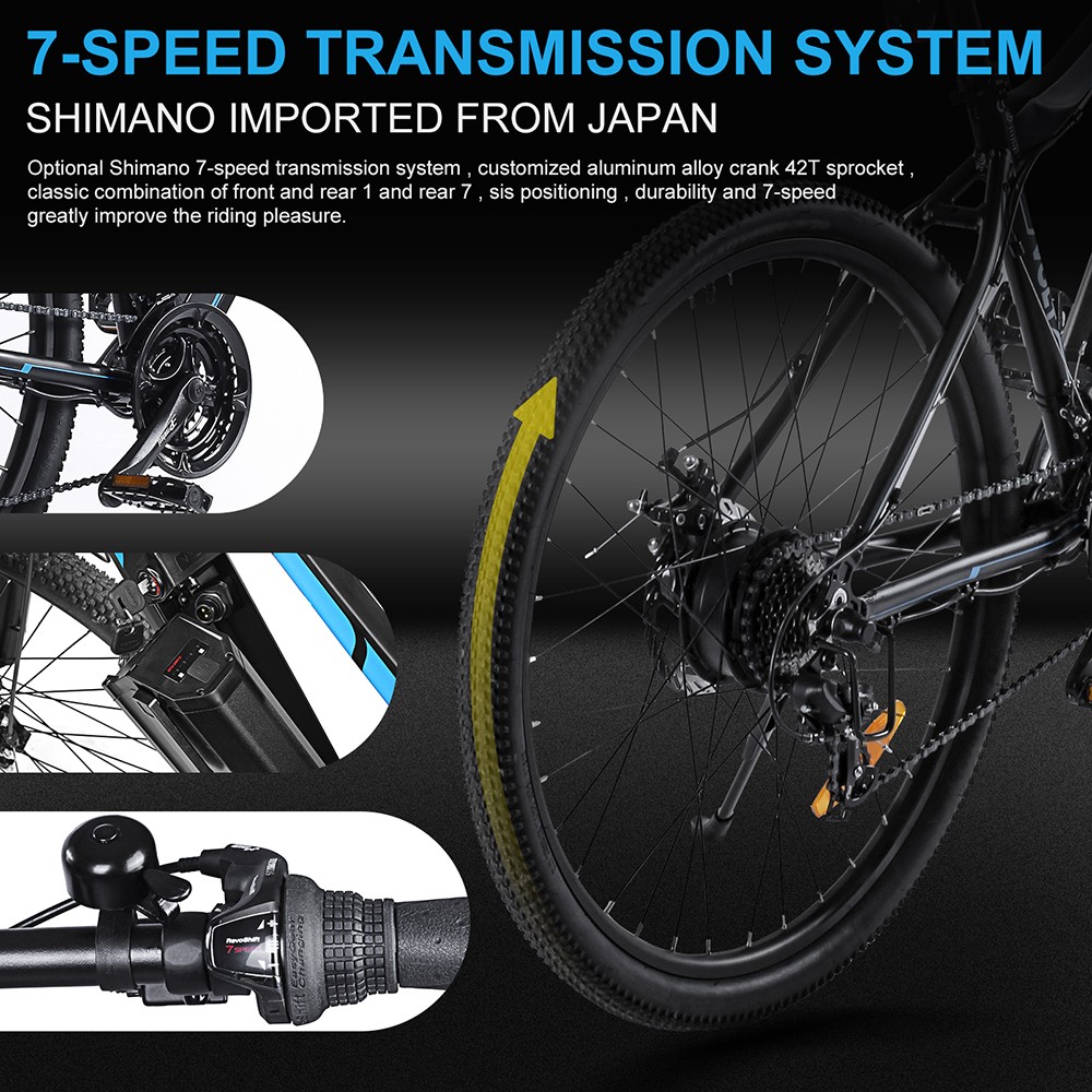 Bezior M1 Electric Bike 27.5 inch Tire 48V 12.5Ah Battery 80km Range 250W Brushless Motor 25km/h Max Speed Frame Shimano 7-speed Shift
