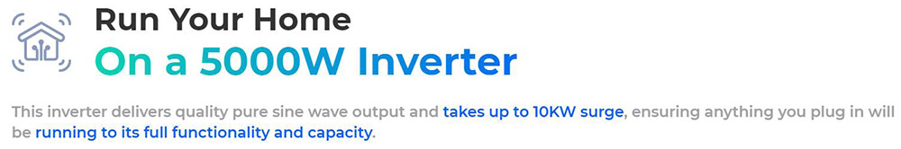 BLUETTI AC500 5000W Home Backup Expandable Power Station, 3000W Solar Input, 5000W AC Outlets, Expandable Capacity From 3072Wh to 18432Wh, 16 Outputs, APP Control