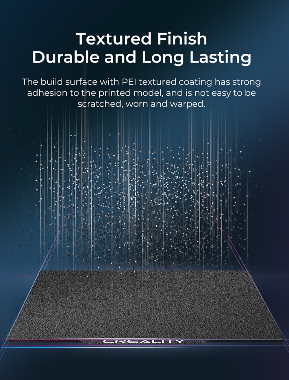 Creality 235*235mm Double-Sided Textured/Smooth PEI Spring Steel Magnetic Build Plate - Black