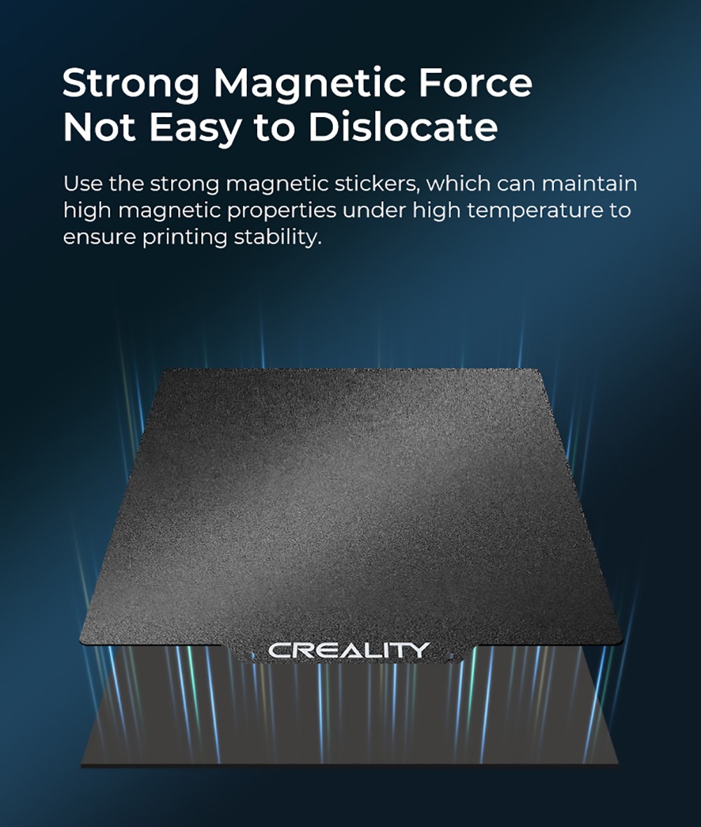 Creality 235*235mm Double-Sided Textured/Smooth PEI Spring Steel Magnetic Build Plate - Black