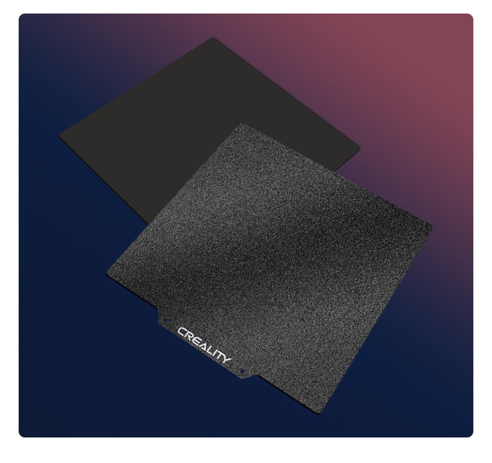 Creality 235*235mm Double-Sided Textured/Smooth PEI Spring Steel Magnetic Build Plate - Black