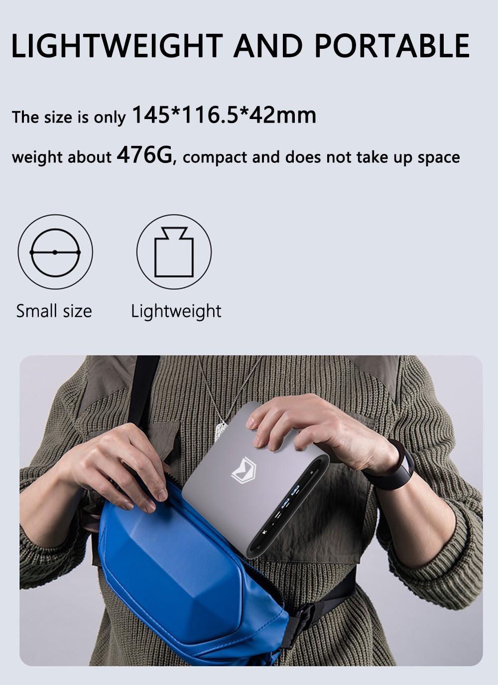 KUU Mingar 3 MINI PC AMD Ryzen 7 3750H Processor up to 4.0 GHz, 16GB DDR4 512GB SSD, Windows 11 Pro, BT5.0, 2.4/5G WiFi