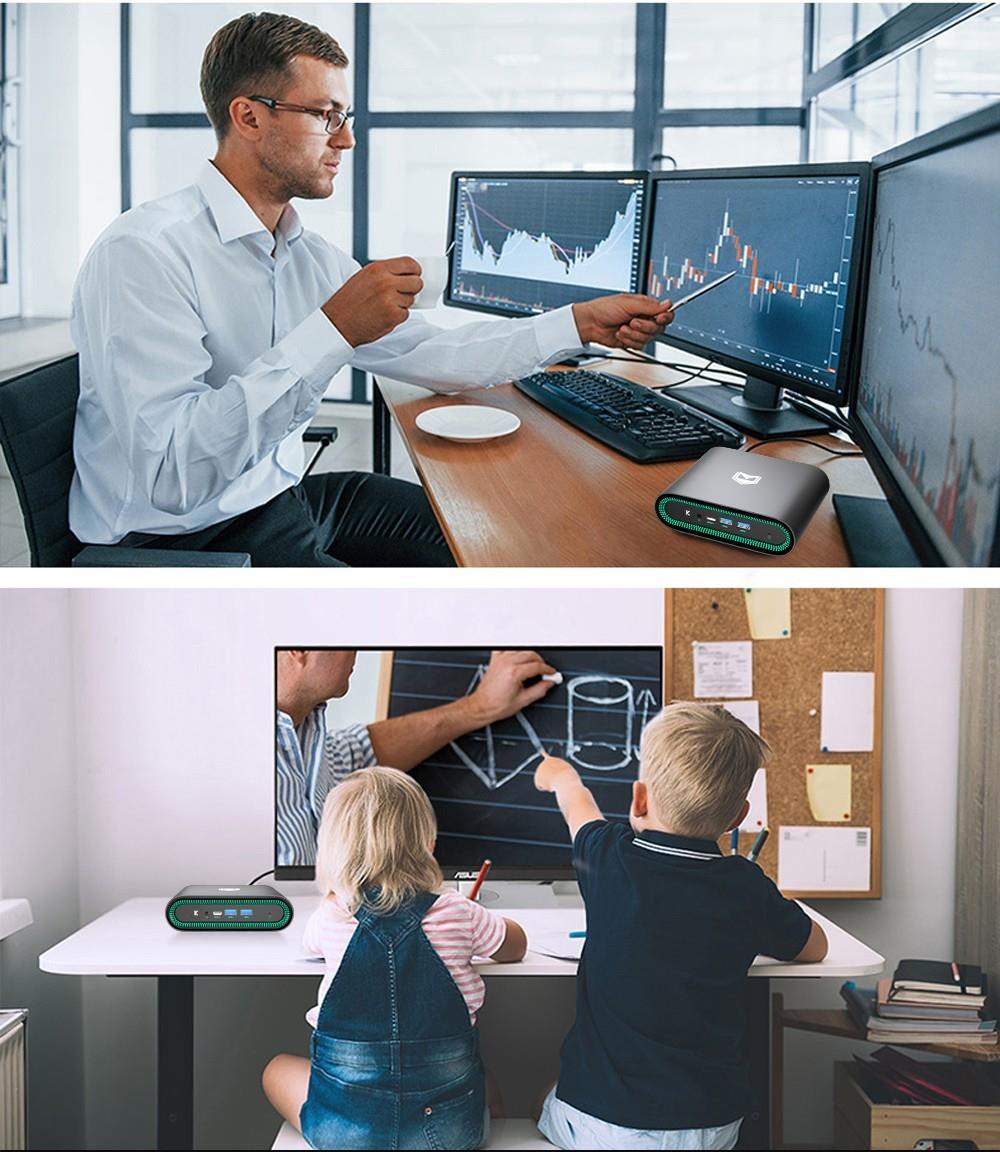 KUU Mingar 3 MINI PC AMD Ryzen 7 3750H Processor up to 4.0 GHz, 16GB DDR4 512GB SSD, Windows 11 Pro, BT5.0, 2.4/5G WiFi