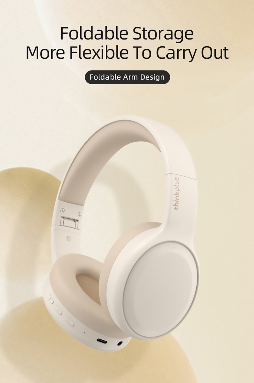 Lenovo TH30 Headset ANC Headset Bluetooth 5.1 Pink