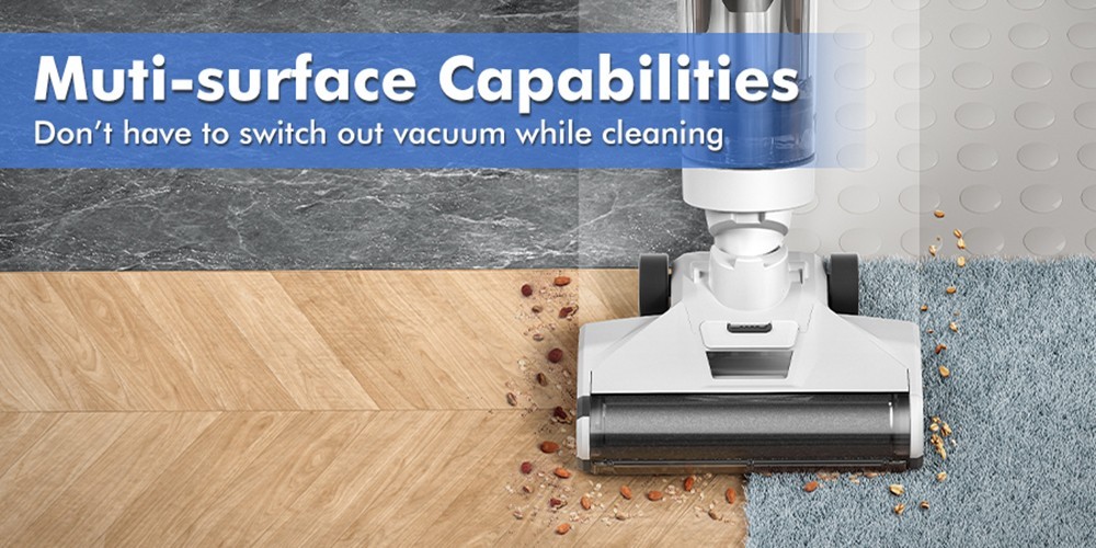 Neakasa PowerScrub 2 Wet Dry Cordless Vacuum Cleaner, 3 in 1 Vacuum Wash and Mop, 18000Pa Strong Suction, 780ml Clean Water Tank, Self-Cleaning, Eco / Max mode, Up to 30 mins Runtime, LCD Display