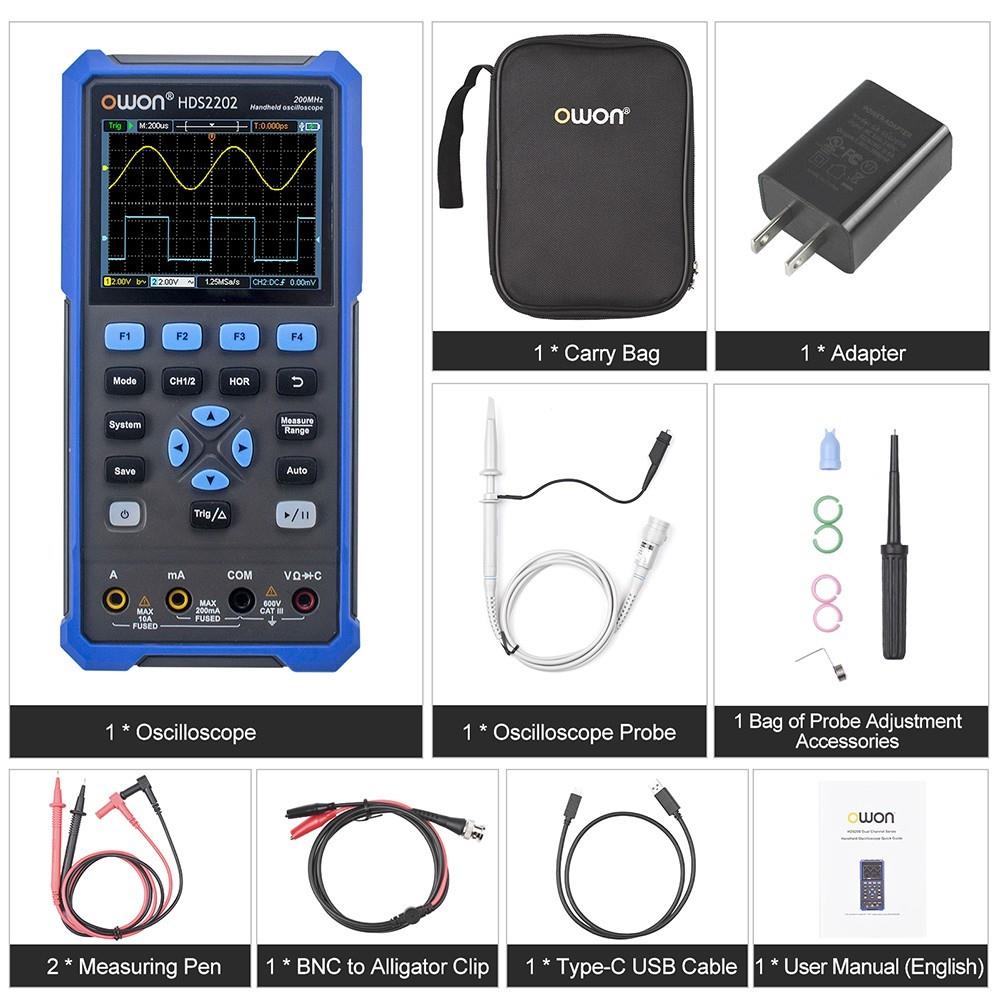 OWON HDS2202 2 In 1 Digital Oscilloscope UK Plug