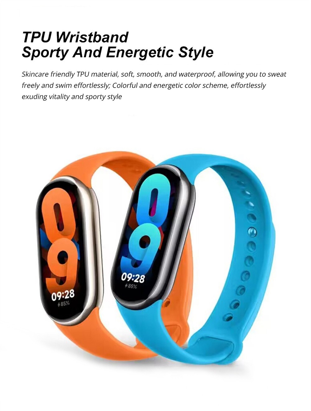 Xiaomi Mi Band 8 Smart Bracelet 1.62'' AMOLED Screen Blood Oxygen Heart Rate Monitor, Fitness Tracker Chinese Version - Light Gold