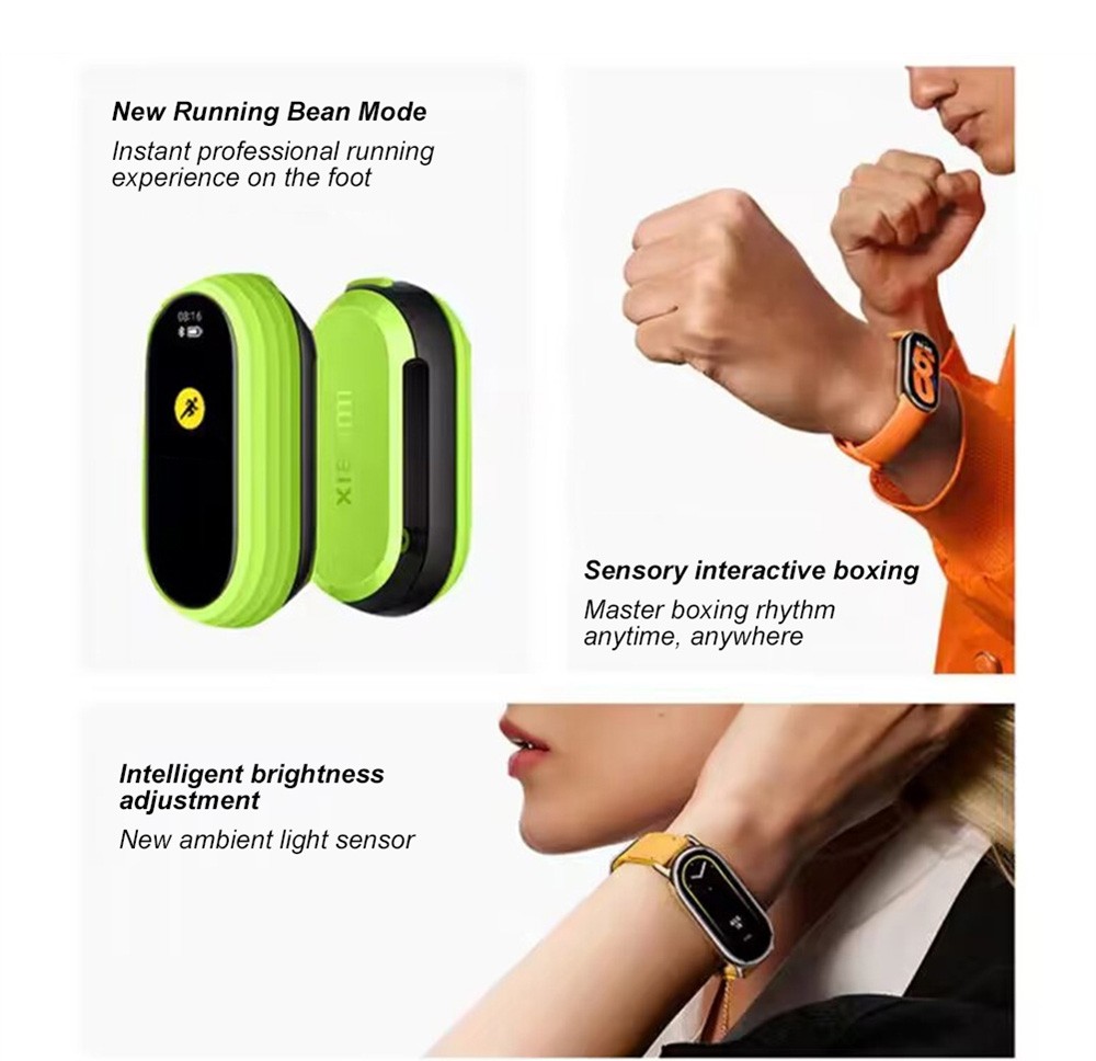 Xiaomi Mi Band 8 Smart Bracelet 1.62'' AMOLED Screen Blood Oxygen Heart Rate Monitor, Fitness Tracker Chinese Version - Light Gold