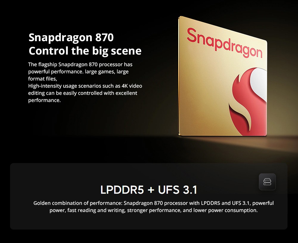 Xiaomi Pad 6 CN Version Snapdragon 870 Processor, Android 13, 8GB RAM 128GB ROM, 13MP Rear Camera 8MP Front Camera Dual-band WiFi - Black