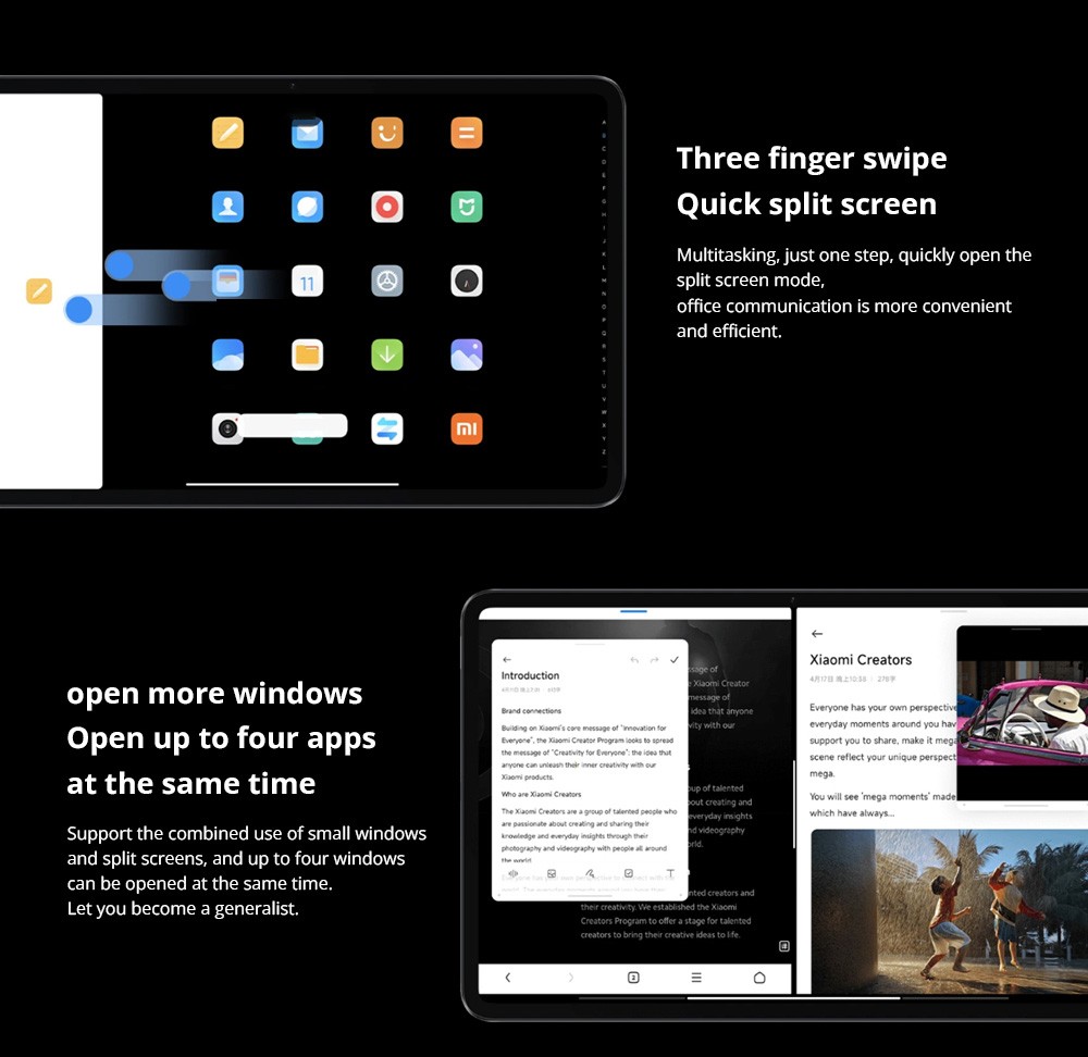 Xiaomi Pad 6 CN Version Snapdragon 870 Processor, Android 13, 8GB RAM 128GB ROM, 13MP Rear Camera 8MP Front Camera Dual-band WiFi - Black