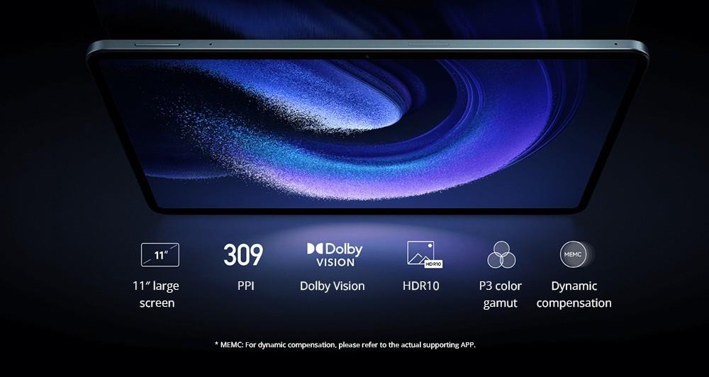 Xiaomi Pad 6 Pro CN Version Snapdragon 8+ Processor, Android 13, 8GB RAM 128GB ROM, 50MP + 20MP Cameras, WiFi 6 - Gold