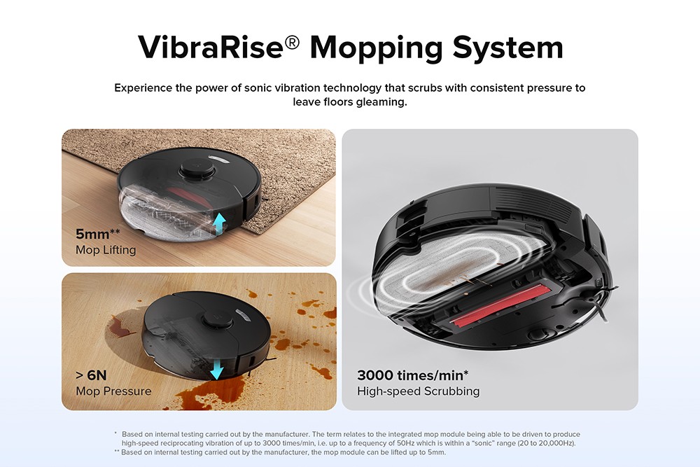 Roborock S7 Max Ultra Robot Vacuum Cleaner, 5500Pa Suction, Auto Drying, Self-Cleaning & Emptying, VibraRise Mopping, Reactive Tech Obstacle Avoidance, Fast & Off-peak Charging - Black