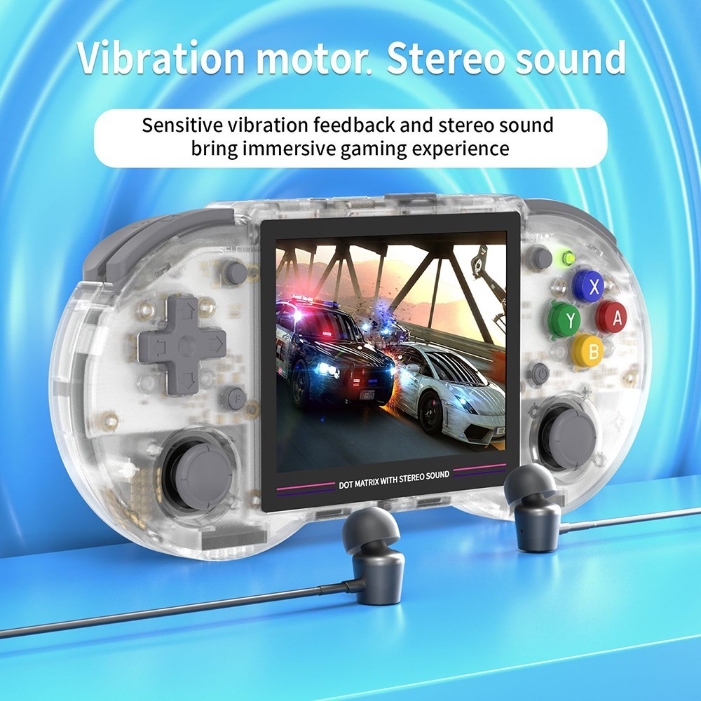 ANBERNIC RG353PS Game Console 128GB TF Card - White Transparent