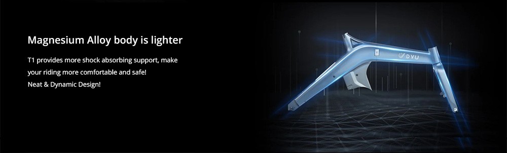 DYU T1 Electric Bike 20 Inch Tire Torque Sensor 36V 250W Motor 25Km/h Max Speed 10Ah Removable Battery Front and Rear Mechanical Disc Brakes Shimano 7-Speed Gear - Grey