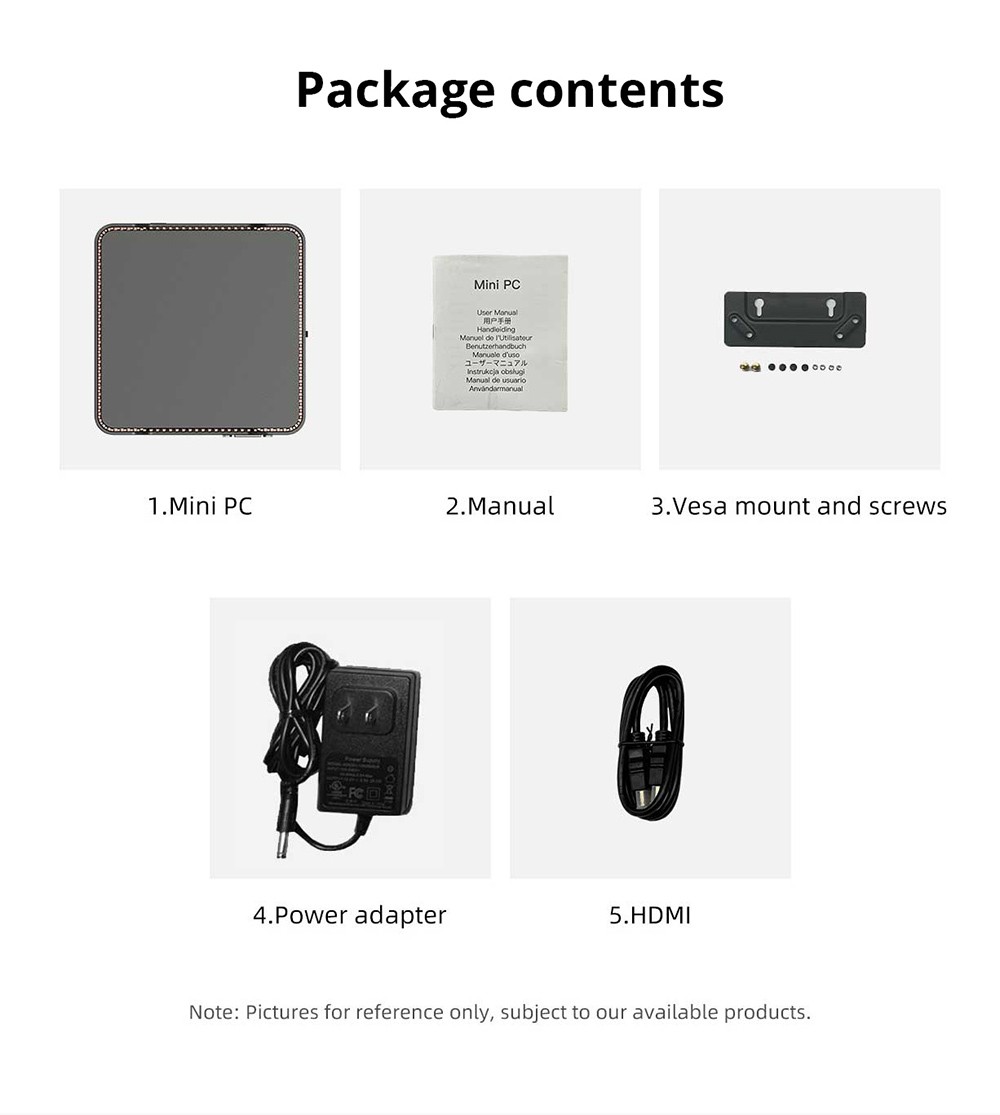 OUVIS GK3 Plus N100 Mini PC, 12th Gen Intel N100 4 Cores up to 3.4GHz, 8GB RAM 256GB ROM, 2xUSB 2.0 2xUSB 3.0 Audio, 1000Mbps LAN 2.4/5GHz Wi-Fi BT4.2, 2xHDMI VGA Triple 4K Display, Windows 11 Pro - US Plug