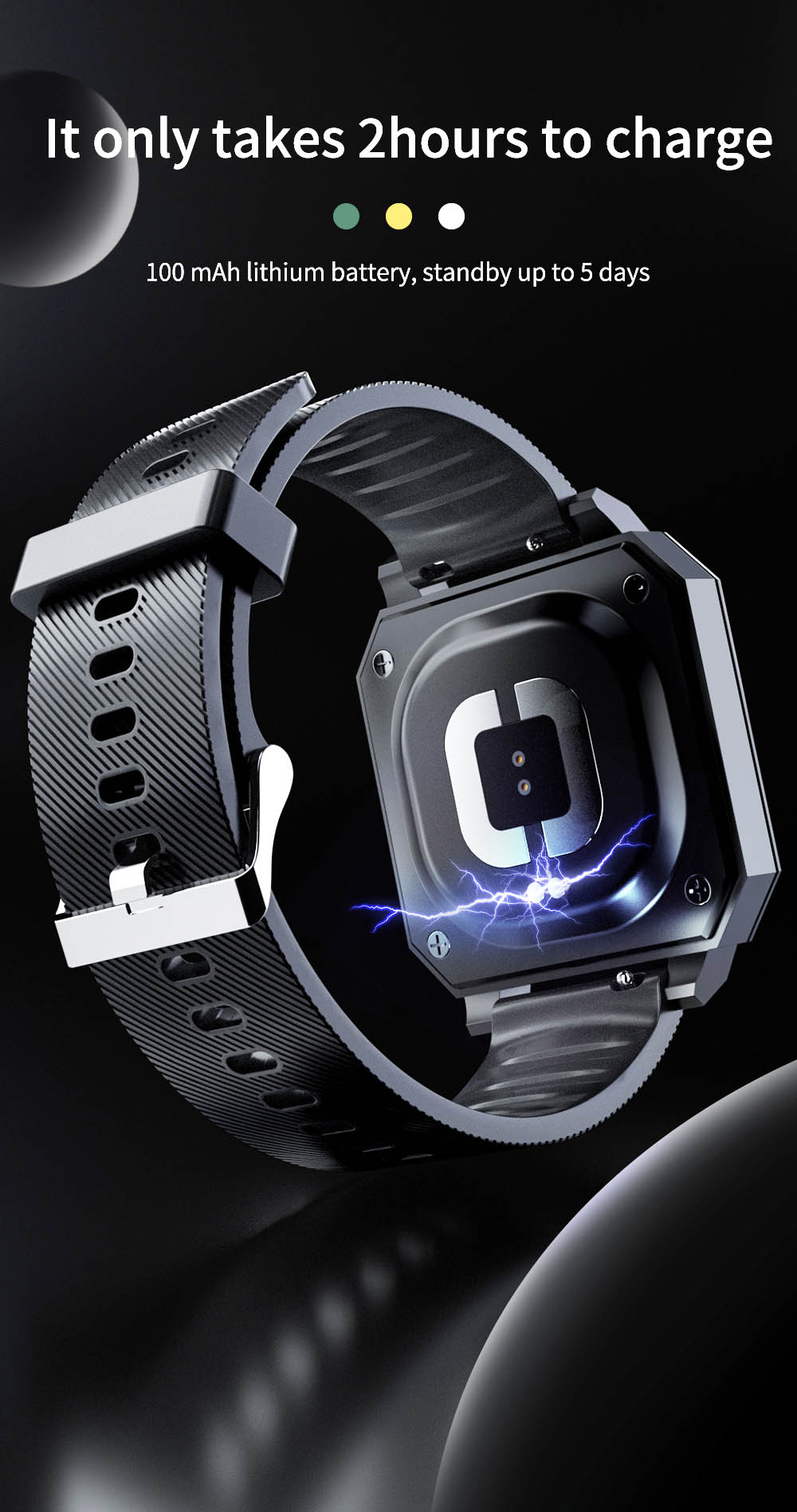 LOKMAT Ocean 2 Smartwatch Fitness Tracker - Black