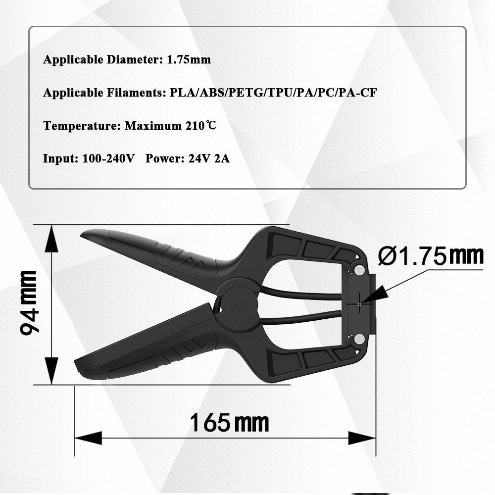 Lerdge 3D Printer Filament Connector - EU Plug