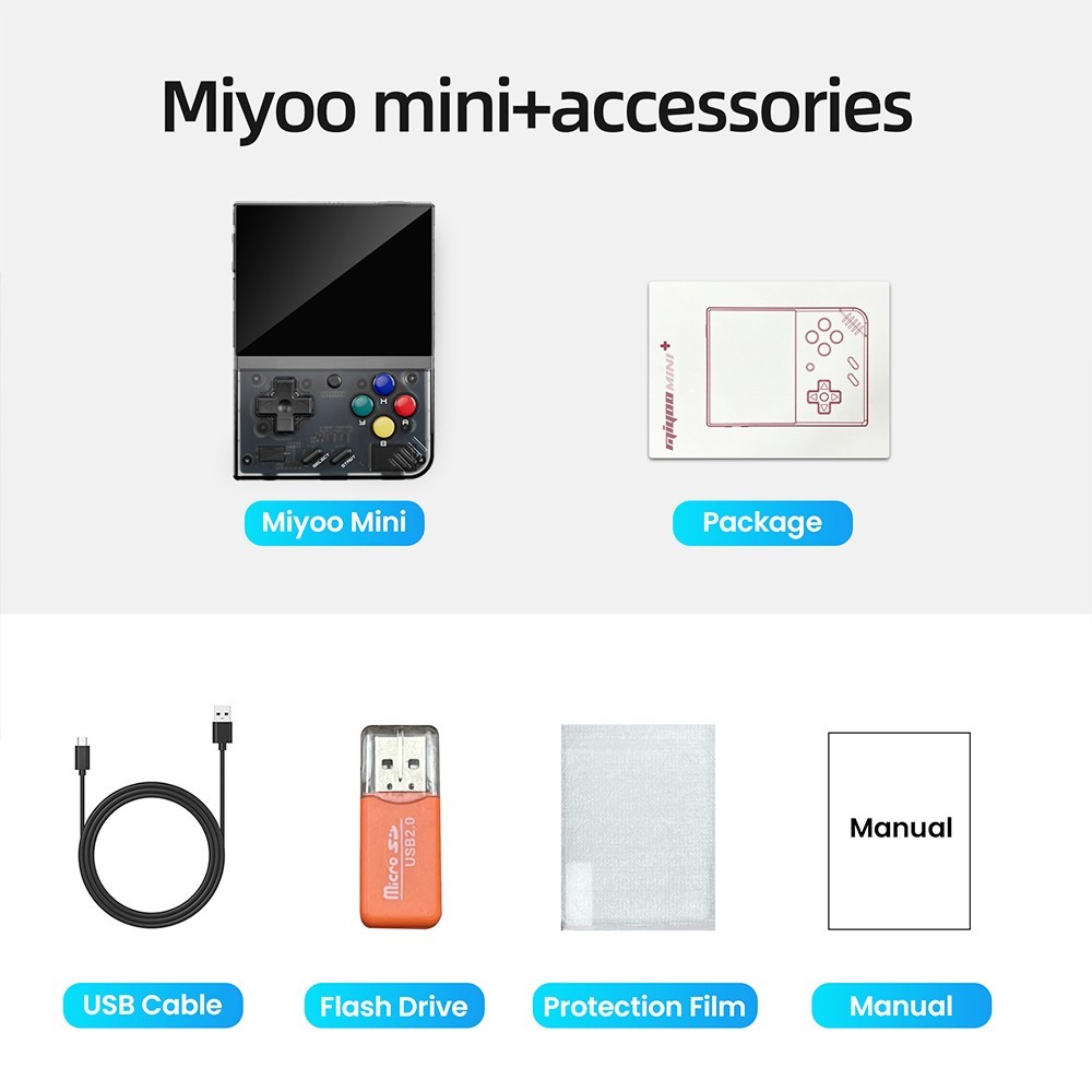MIYOO Mini Plus Game Console 64GB - Black