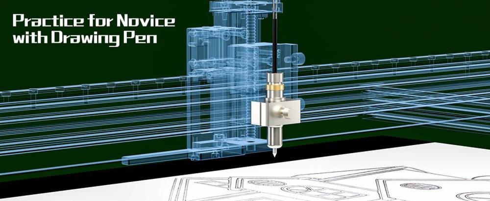 NEJE Max 4 Laser Engraver with Drawing Pen, Auto Air-Assist, 4-Axis Control, 750mm/s Move Speed, Engraving Size 750*460mm, Support Wireless Offline Work