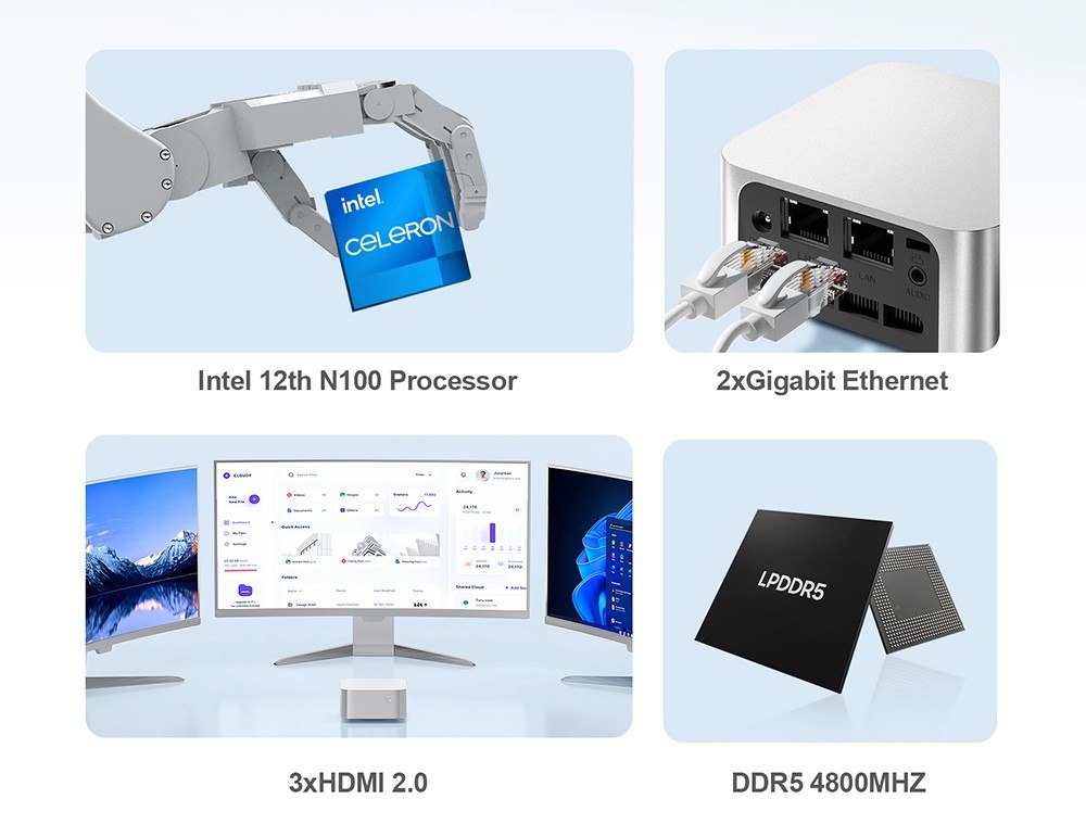 T-bao T8 Plus Mini PC - с най-новия процесор Intel с ниска мощност 9 T-bao T8 Plus Mini PC - с най-новия процесор Intel с ниска мощност 7