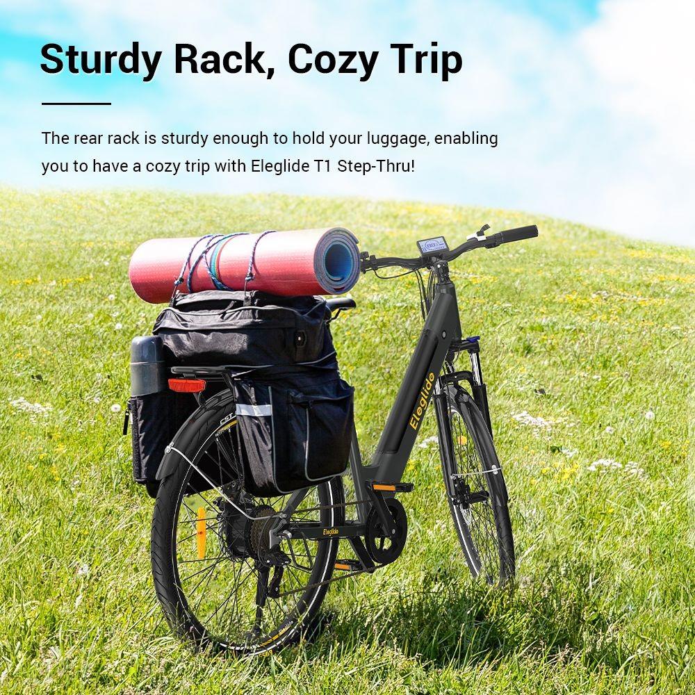 2PCS ELEGLIDE T1 STEP-THRU Electric Trekking Bike 27.5 Inch CST Tires 36V 13AH Battery 250W Brushless Motor Shimano 7 Gears Max Speed 25Km/h Max Range 100KM Max Load 120KG IPX4 Waterproof Dual Disk Brake Trekking E-Bike - Gray