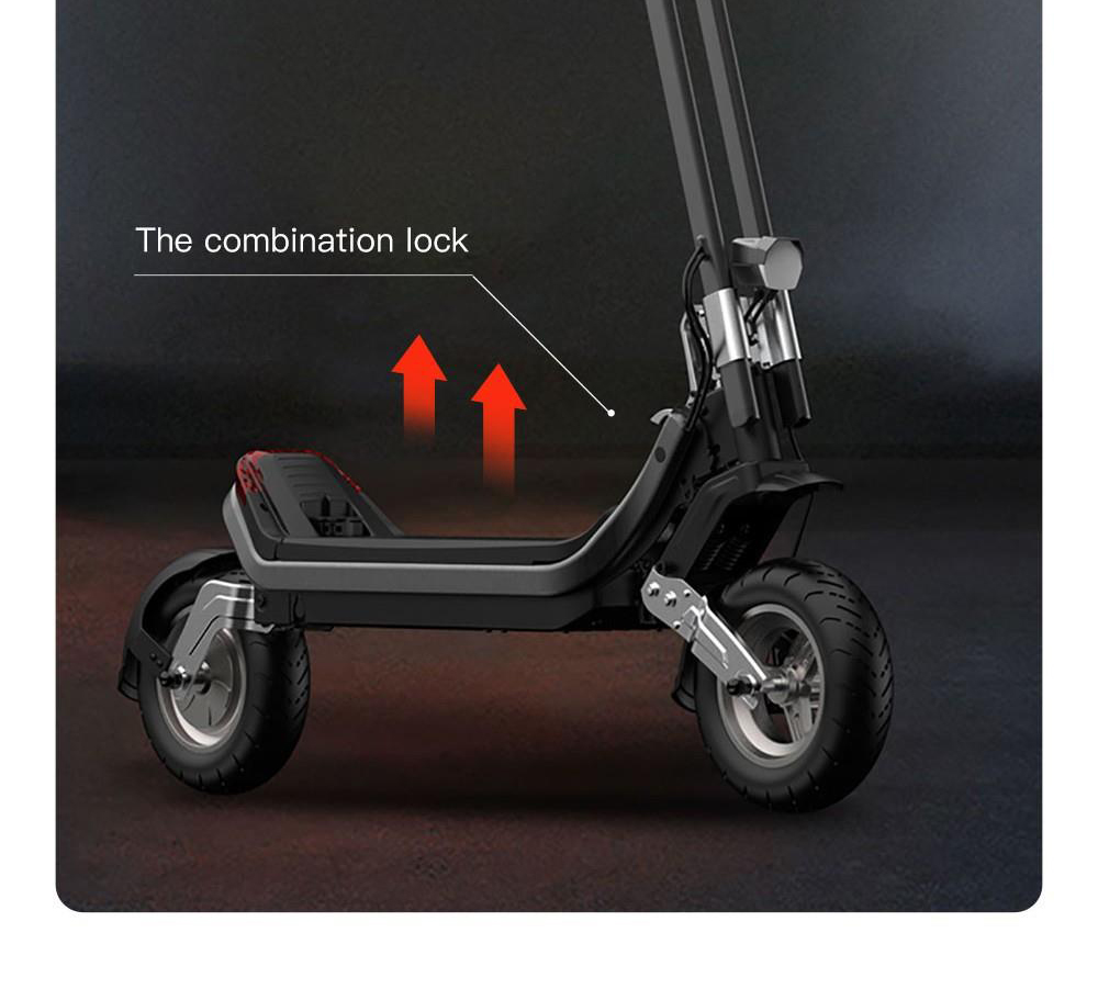 G63 Electric Scooter 1200W Single Motor 48V 15Ah Battery 50Km/h Max Speed 50KM Range 11 Inch Pneumatic Tires Tuya APP Control Removable Battery Black
