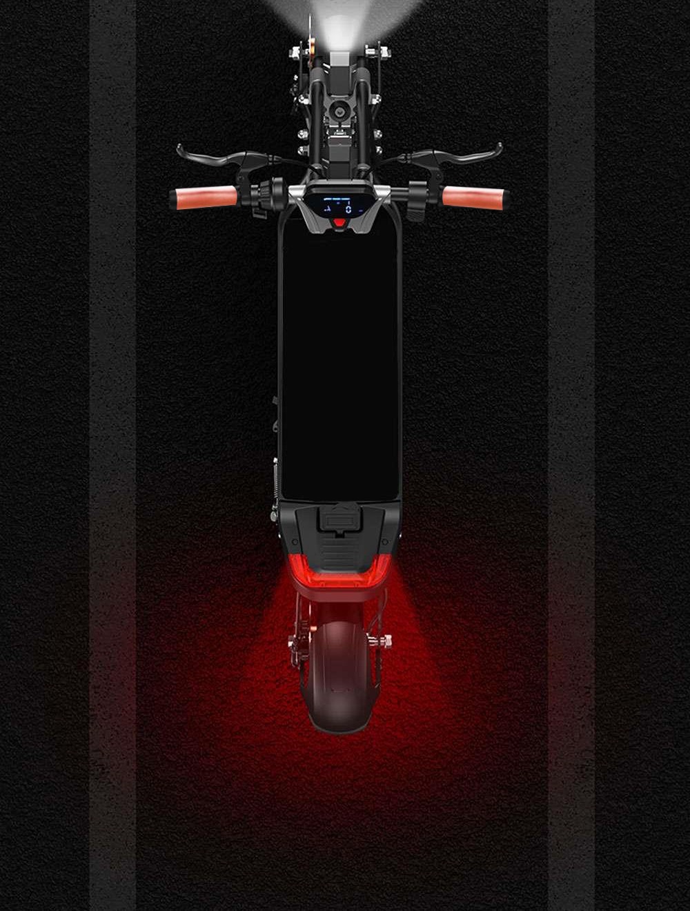 G63 Electric Scooter 11 Inch Pneumatic Off-road Tires 1200W*2 Dual Motors 48V 20Ah Battery 34.2MPH Max Speed 31Miles Range Tuya APP Control Removable Battery Black