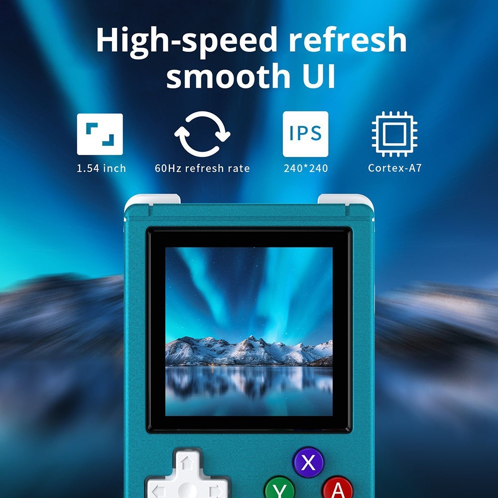 ANBERNIC RG Nano Handheld Game Console 64MB DDR2 + 64GB TF Card, Linux - Blue