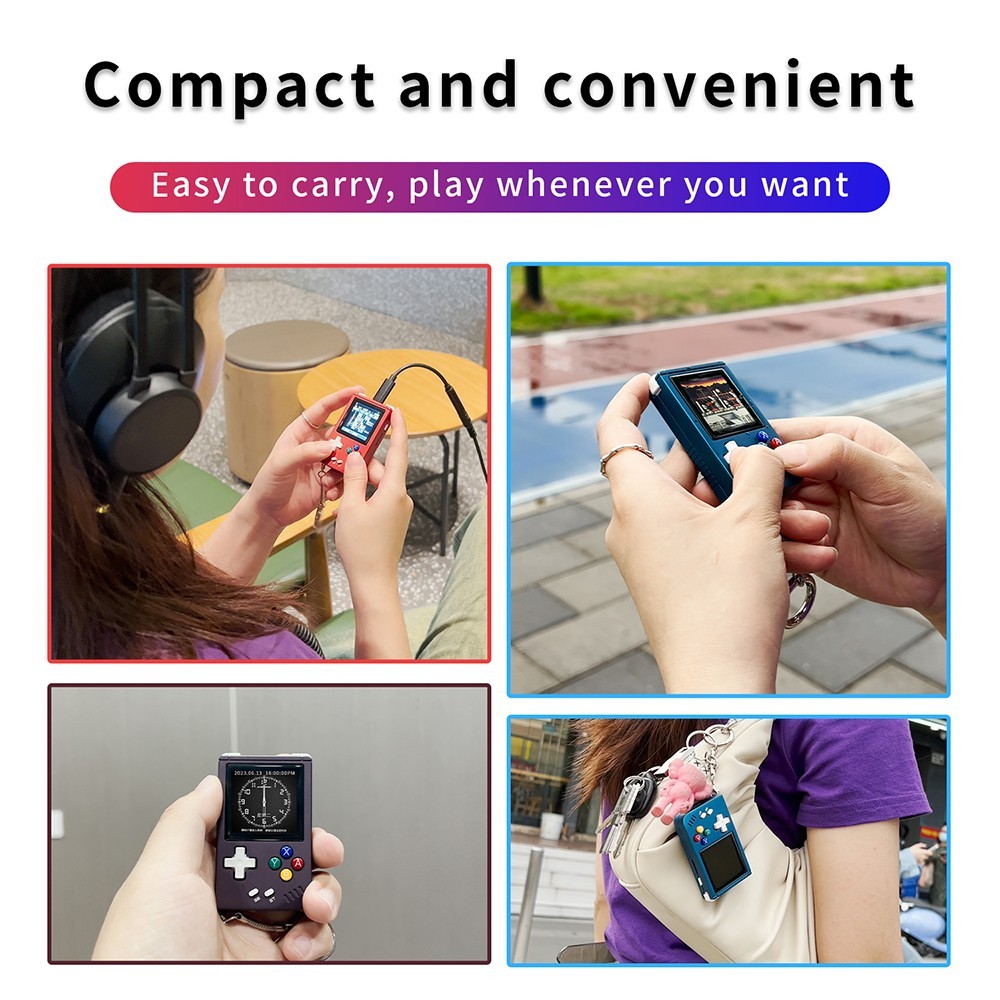 ANBERNIC RG Nano Handheld Game Console 64MB DDR2 + 64GB TF Card, Linux - Blue