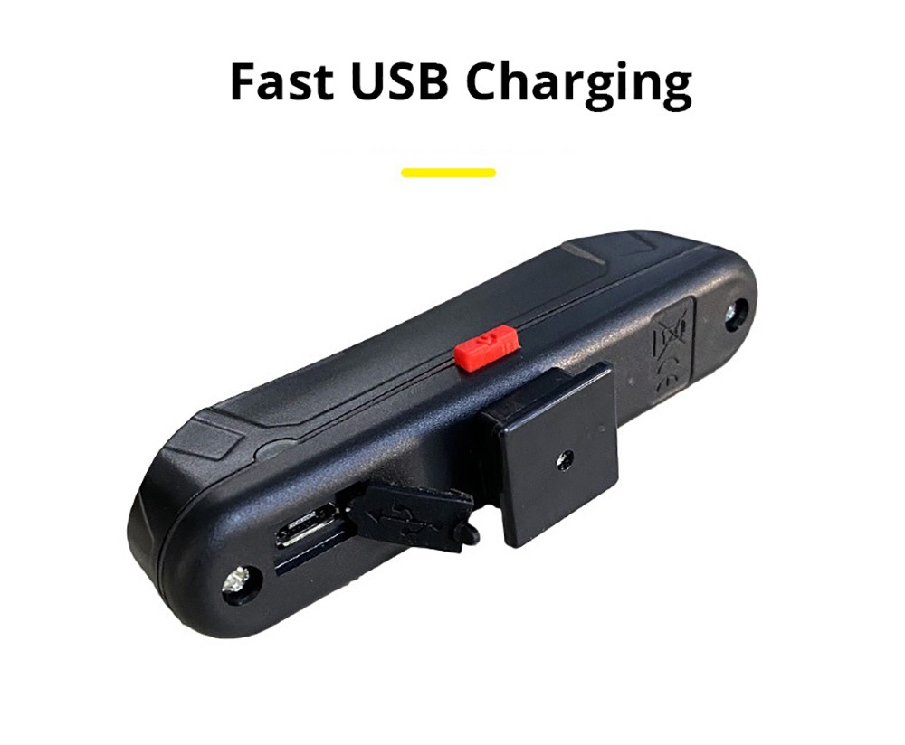 Bike Taillight 5 Lighting Modes USB Charging - Red & White