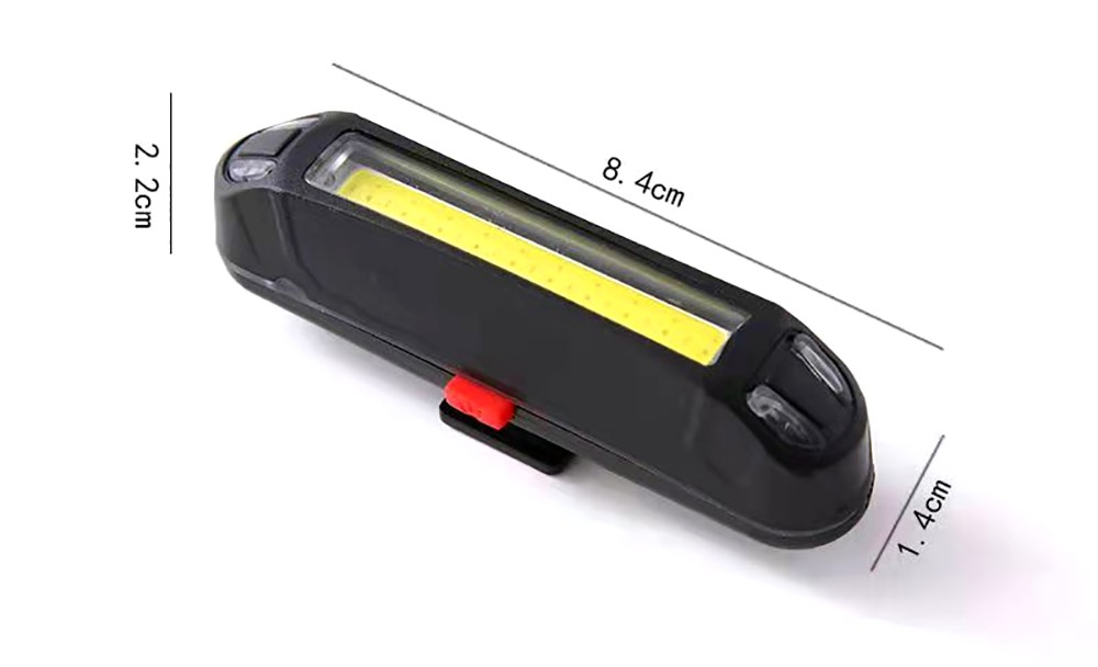 Bike Taillight 5 Lighting Modes USB Charging - Red & White