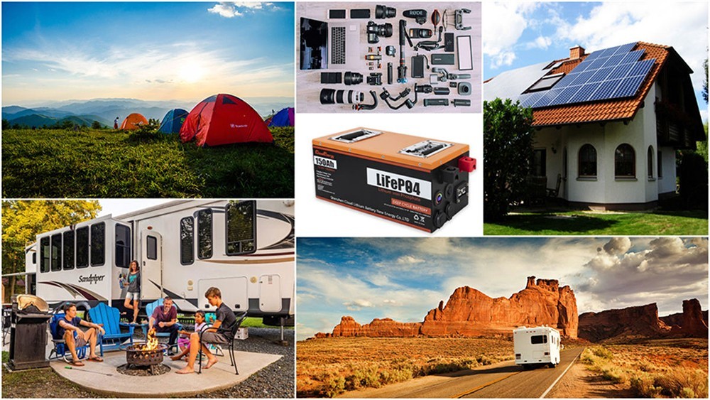 Cloudenergy 12V 150Ah LiFePO4 Battery Pack Backup Power, 1920Wh Energy, 6000+ Cycles, Built-in 100A BMS, Support in Series/Parallel, Perfect for Replacing Most of Backup Power, RV, Boats, Solar, Trolling motor, Off-Grid