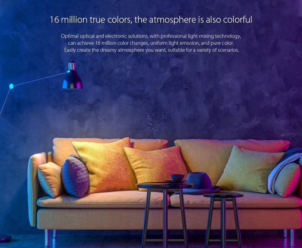 Difeisi GU10 Smart LED Bulb, 450LM RGB Lamp, 16 Million Color Light, Music Rhythm Light, 2700-6500K Color Temperature, App Control, Works with Alexa and Google Assistant