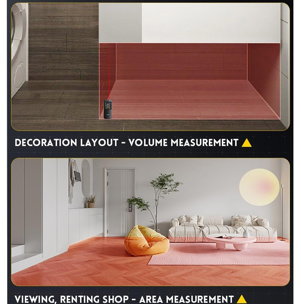 FNIRSI IR40 Smart Laser Rangefinder, Digital Distance Meter, 40M Measurement Range, 360-Degree Gravity Sensor, App Connection, 400mAh Battery - Blue