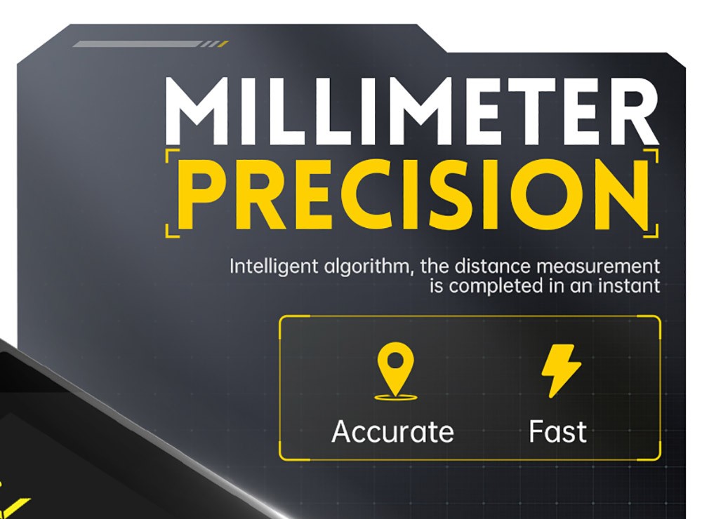 FNIRSI IR40 Smart Laser Rangefinder, Digital Distance Meter, 40M Measurement Range, 360-Degree Gravity Sensor, App Connection, 400mAh Battery - Blue