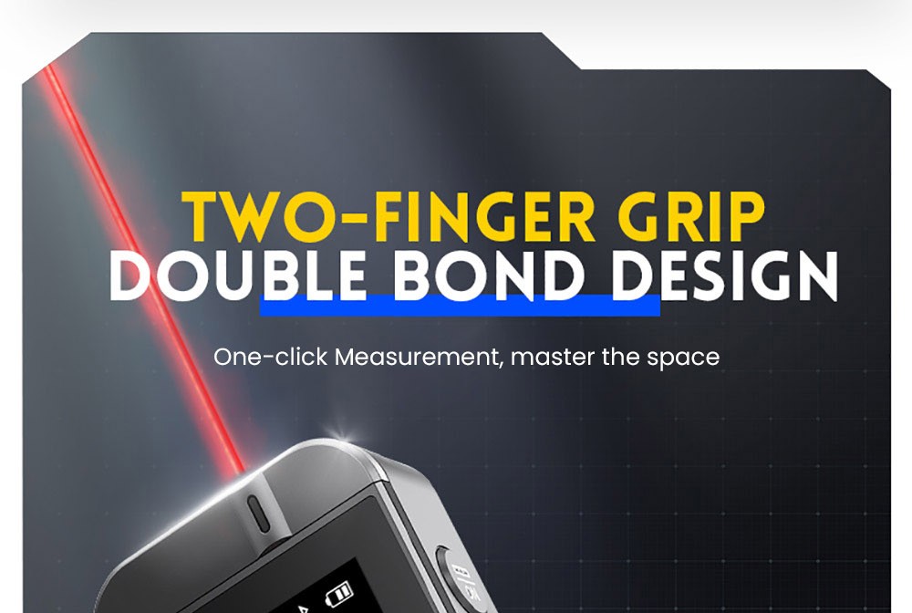 FNIRSI IR40 Smart Laser Rangefinder, Digital Distance Meter, 40M Measurement Range, 360-Degree Gravity Sensor, App Connection, 400mAh Battery - Blue