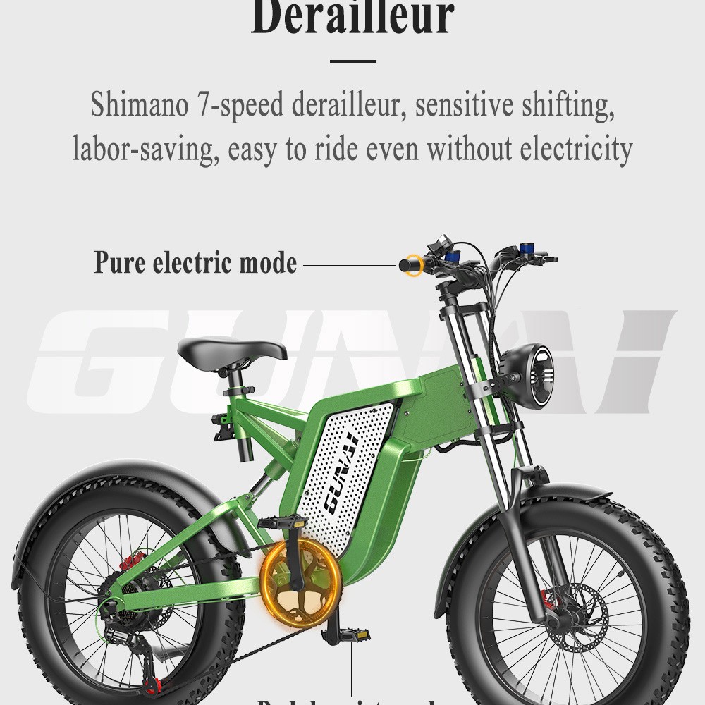 Gunai Mx Electric Bike Inch V Ah Km H W Motor Green