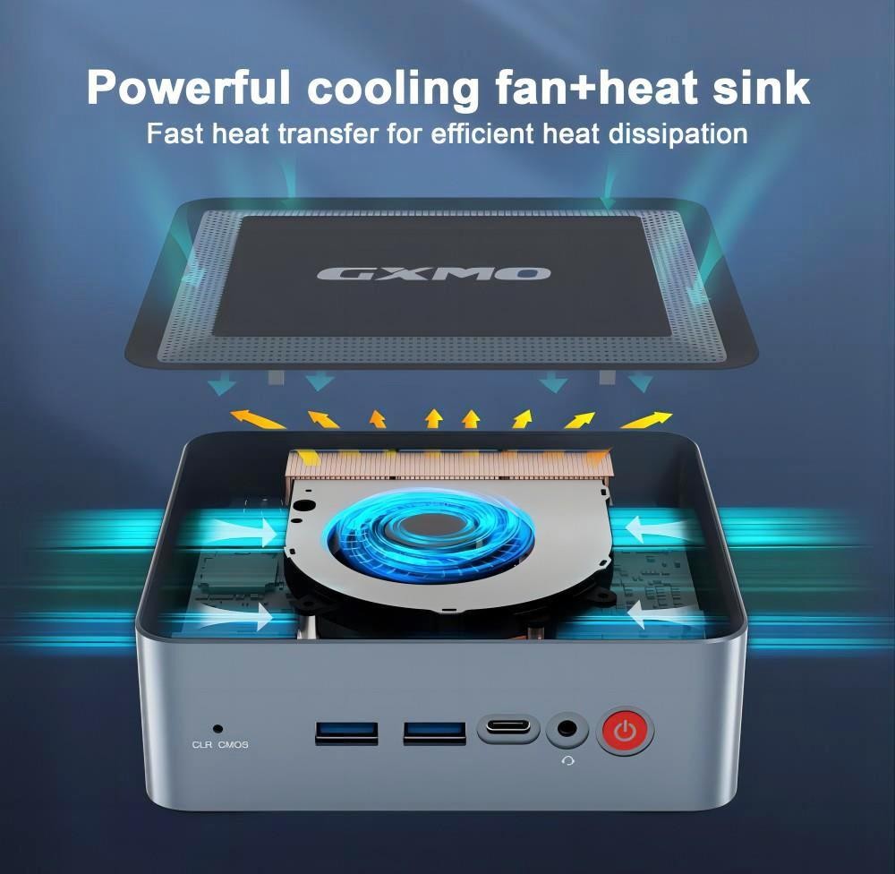 GXMO G35 Mini PC Windows 11 Pro, Intel Core i5 Intel UHD Graphics, 16GB DDR4 1TB SSD, 2.4G & 5.8G WiFi, 1000 Mbps LAN - EU