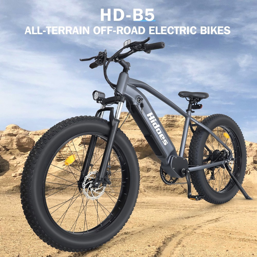 Hidoes HD-B5 Electric Mountain Bike 26*4.0in Fat Tire 1200W Brushless Gear Hub Motor 60km/h Max Speed 48V 17.5Ah Battery