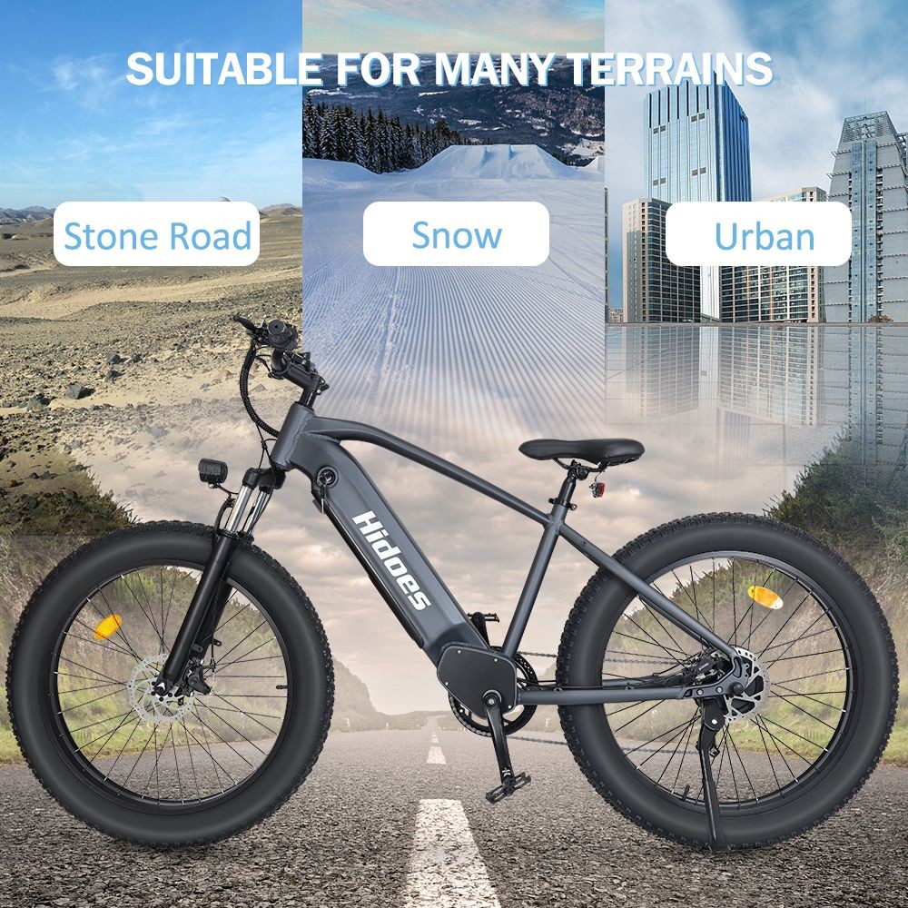 Hidoes HD-B5 Electric Mountain Bike 26*4.0in Fat Tire 1200W Brushless Gear Hub Motor 60km/h Max Speed 48V 17.5Ah Battery