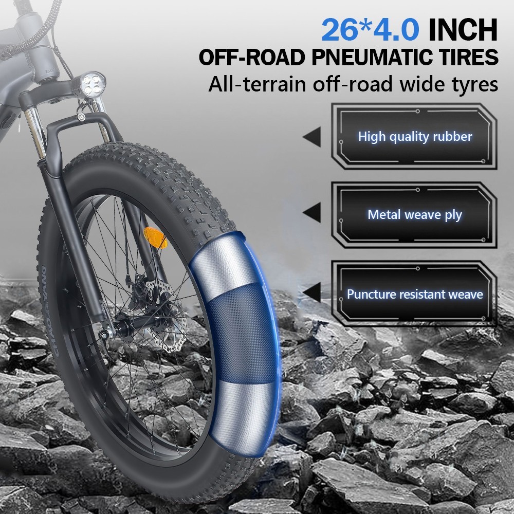Hidoes HD-B5 Electric Mountain Bike 26*4.0in Fat Tire 1200W Brushless Gear Hub Motor 60km/h Max Speed 48V 17.5Ah Battery