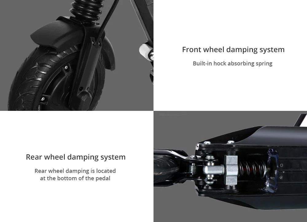 KUGOO S3 Folding Electric Scooter 8 Inch Tire 350W Motor Max Speed 25Km/h 36V 6AH Battery LCD Display Screen 3 Speed Modes, Kugoo S1 - Black