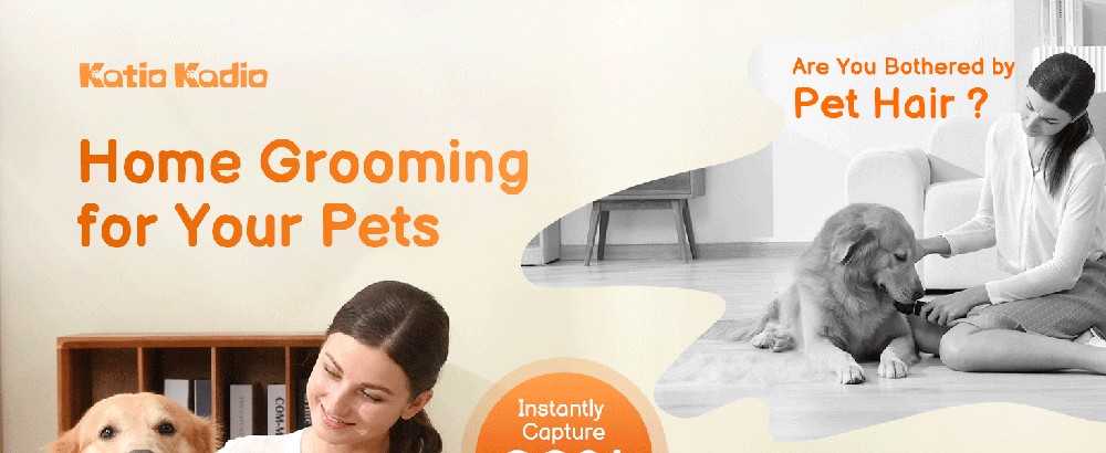 Katio Kadio M1 Dog Grooming Vacuum Kit, 10KPa Max Vacuum, 2.5L Large Dust Bin, 5 Professional Dog Grooming Tool, for Shedding Long Hair, Large Dog Thick Coats Hair - Blue