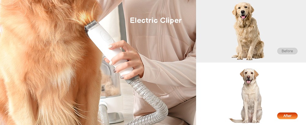 Katio Kadio M1 Dog Grooming Vacuum Kit, 10KPa Max Vacuum, 2.5L Large Dust Bin, 5 Professional Dog Grooming Tool, for Shedding Long Hair, Large Dog Thick Coats Hair - Blue