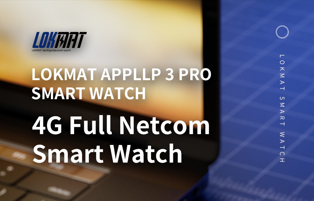LOKMAT APPLLP 3 PRO Smart Watch Phone 4GB RAM 64GB ROM Android 4G SIM Network GPS Sports Fitness Tracker Dual Camera