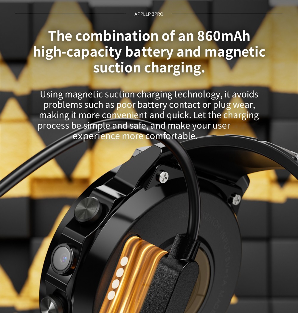 LOKMAT APPLLP 3 PRO Smart Watch Phone 4GB RAM 64GB ROM Android 4G SIM Network GPS Sports Fitness Tracker Dual Camera