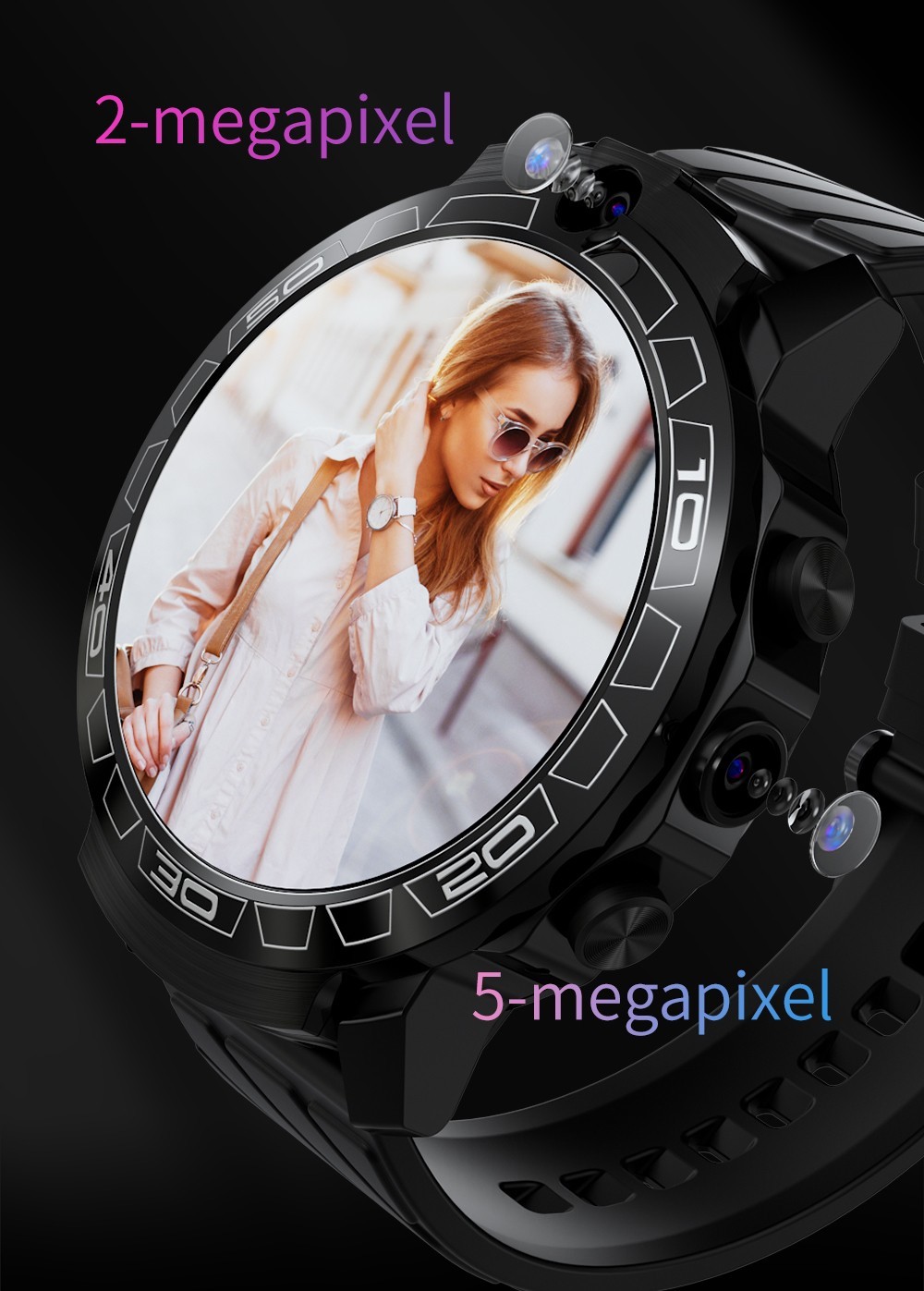 LOKMAT APPLLP 3 PRO Smart Watch Phone 4GB RAM 64GB ROM Android 4G SIM Network GPS Sports Fitness Tracker Dual Camera