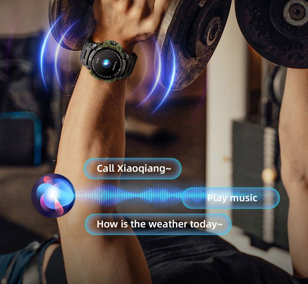 LOKMAT ATTACK Pro Smartwatch 1.32in TFT LCD Screen Bluetooth 5.1 IP68 Waterproof HR & BP Monitor, Fitness Tracker - Black