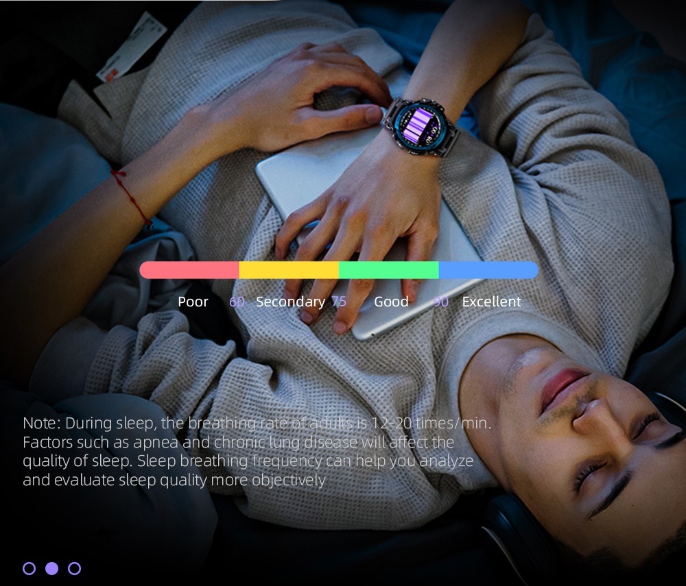 LOKMAT ATTACK Pro Smartwatch 1.32in TFT LCD Screen Bluetooth 5.1 IP68 Waterproof HR & BP Monitor, Fitness Tracker - Blue